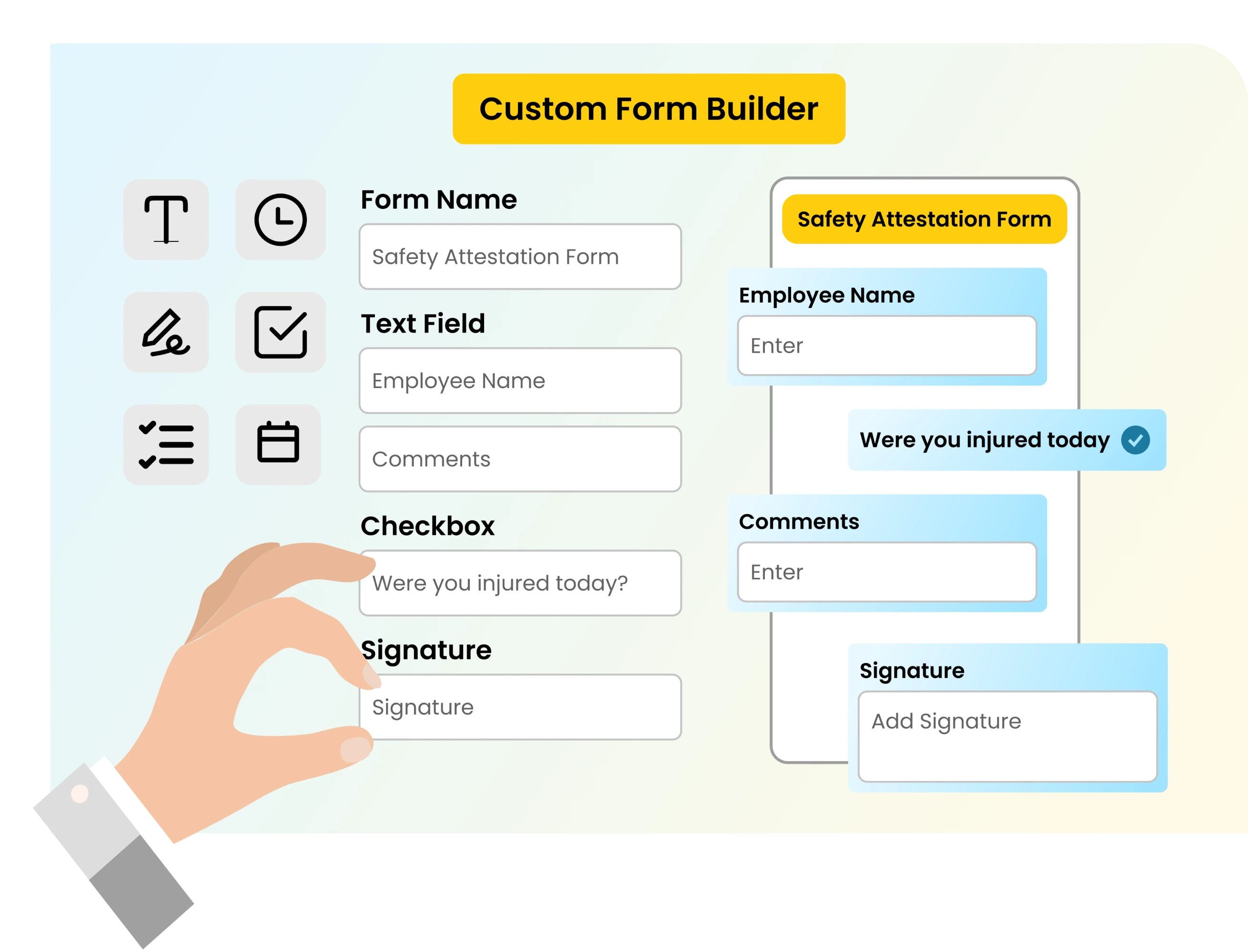 Customize attestation questions